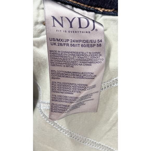 NYDJ Marilyn Ankle Embroidered Denim Jeans Lotus Gardens Womens 24W Petite New - Picture 12 of 15
